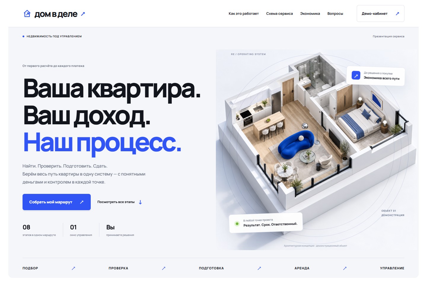 Дом в деле — интерфейс проекта